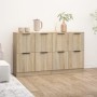 Aparadores 2 uds madera contrachapada roble Sonoma 60x30x70 cm de vidaXL, Aparadores - Ref: Foro24-3115806, Precio: 127,40 €,...