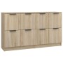 Aparadores 2 uds madera contrachapada roble Sonoma 60x30x70 cm de vidaXL, Aparadores - Ref: Foro24-3115806, Precio: 127,40 €,...