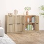 Sideboards 2 pcs Sonoma oak plywood 60x30x70 cm by vidaXL, Sideboards - Ref: Foro24-3115806, Price: 127,40 €, Discount: %