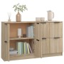 Aparadores 2 uds madera contrachapada roble Sonoma 60x30x70 cm de vidaXL, Aparadores - Ref: Foro24-3115806, Precio: 127,40 €,...