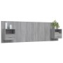 Sonoma gray plywood headboard and side tables by vidaXL, Headboards and footboards - Ref: Foro24-3115722, Price: 176,04 €, Di...