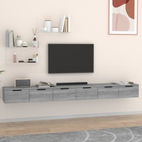 Wall cabinets 2 units gray Sonoma plywood 102x30x20 cm by vidaXL, Shelves and shelves - Ref: Foro24-3115906, Price: 144,16 €,...