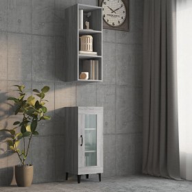 Sonoma gray engineered wood wall cabinet 34.5x32.5x90 cm by vidaXL, Shelves and shelves - Ref: Foro24-817457, Price: 37,96 €,...