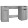 Sonoma grauer Sperrholzschreibtisch mit Beistellschrank von vidaXL, Schreibtische - Ref: Foro24-3115914, Preis: 153,89 €, Rab...