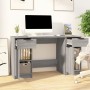 Sonoma gray plywood desk with side cabinet by vidaXL, Desks - Ref: Foro24-3115914, Price: 153,89 €, Discount: %