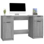 Sonoma gray plywood desk with side cabinet by vidaXL, Desks - Ref: Foro24-3115914, Price: 153,89 €, Discount: %