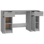 Sonoma grauer Sperrholzschreibtisch mit Beistellschrank von vidaXL, Schreibtische - Ref: Foro24-3115914, Preis: 153,89 €, Rab...