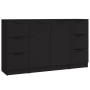 Aparadores 3 piezas madera contrachapada negro de vidaXL, Aparadores - Ref: Foro24-3115837, Precio: 181,97 €, Descuento: %