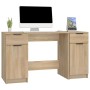 Schreibtisch und Sideboard aus Eichensperrholz Sonoma von vidaXL, Schreibtische - Ref: Foro24-3115910, Preis: 147,70 €, Rabat...