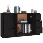 Aparadores 3 piezas madera contrachapada negro de vidaXL, Aparadores - Ref: Foro24-3115837, Precio: 181,97 €, Descuento: %