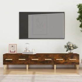 Smoked oak plywood TV cabinet 150x34.5x30 cm by vidaXL, TV Furniture - Ref: Foro24-817507, Price: 84,99 €, Discount: %