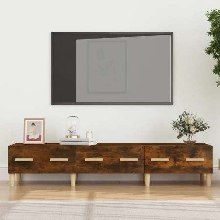 Smoked oak plywood TV cabinet 150x34.5x30 cm by vidaXL, TV Furniture - Ref: Foro24-817507, Price: 84,47 €, Discount: %