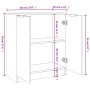 Aparadores 2 uds madera contrachapada blanco 60x30x70 cm de vidaXL, Aparadores - Ref: Foro24-3115772, Precio: 121,25 €, Descu...