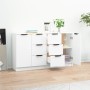 Aparadores 2 uds madera contrachapada blanco 60x30x70 cm de vidaXL, Aparadores - Ref: Foro24-3115788, Precio: 150,46 €, Descu...