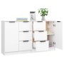 Aparadores 2 uds madera contrachapada blanco 60x30x70 cm de vidaXL, Aparadores - Ref: Foro24-3115788, Precio: 150,46 €, Descu...