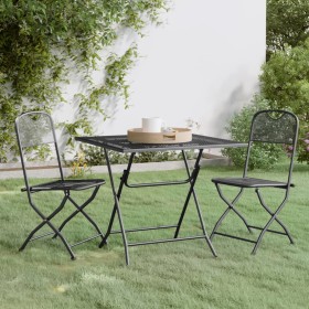 Garden dining set 3 pieces anthracite expanded metal mesh by vidaXL, Garden sets - Ref: Foro24-3084719, Price: 211,44 €, Disc...