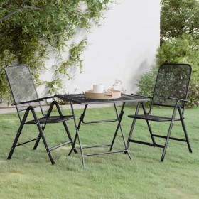 Garden dining set 3 pieces anthracite expanded metal mesh by vidaXL, Garden sets - Ref: Foro24-3084721, Price: 213,58 €, Disc...