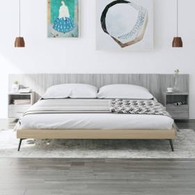 Sonoma gray plywood headboard and side tables by vidaXL, Headboards and footboards - Ref: Foro24-3115746, Price: 174,48 €, Di...