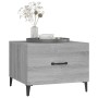 Mesa de centro con patas de metal gris sonoma 50x50x40 cm de vidaXL, Mesas de centro - Ref: Foro24-817539, Precio: 50,92 €, D...