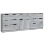 Aparador de 3 piezas madera contrachapada gris Sonoma de vidaXL, Aparadores - Ref: Foro24-3115802, Precio: 237,79 €, Descuent...