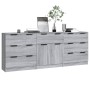 3-teiliges Sideboard aus grauem Sonoma-Sperrholz von vidaXL, Sideboards - Ref: Foro24-3115802, Preis: 238,76 €, Rabatt: %