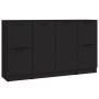 Aparadores 3 piezas madera contrachapada negro de vidaXL, Aparadores - Ref: Foro24-3115845, Precio: 126,42 €, Descuento: %