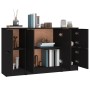 Aparadores 3 piezas madera contrachapada negro de vidaXL, Aparadores - Ref: Foro24-3115845, Precio: 126,42 €, Descuento: %