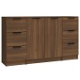 Sideboards 3 Stück Eiche braun Sperrholz von vidaXL, Sideboards - Ref: Foro24-3115843, Preis: 164,72 €, Rabatt: %