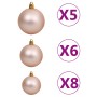 Halber Weihnachtsbaum mit Lichtern und Kugeln weiß 150 cm von vidaXL, Weihnachtsbäume - Ref: Foro24-3077569, Preis: 65,42 €, ...