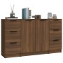 Sideboards 3 Stück Eiche braun Sperrholz von vidaXL, Sideboards - Ref: Foro24-3115843, Preis: 164,72 €, Rabatt: %