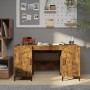 Escritorio madera contrachapada roble ahumado 140x50x75 cm de vidaXL, Escritorios - Ref: Foro24-817552, Precio: 107,50 €, Des...