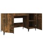 Escritorio madera contrachapada roble ahumado 140x50x75 cm de vidaXL, Escritorios - Ref: Foro24-817552, Precio: 98,57 €, Desc...