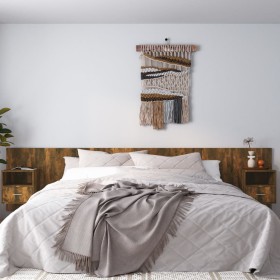 Headboard of bed with smoked oak plywood tables by vidaXL, Headboards and footboards - Ref: Foro24-3115769, Price: 159,83 €, ...