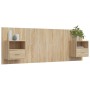 Sonoma oak plywood headboard with side tables by vidaXL, Headboards and footboards - Ref: Foro24-3115694, Price: 142,99 €, Di...