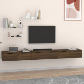 Wall cabinets 2 pcs brown oak plywood 102x30x20cm by vidaXL, Shelves and shelves - Ref: Foro24-3115907, Price: 131,99 €, Disc...