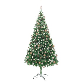 Árbol de Navidad artificial con luces y bolas 910 ramas 210 cm de vidaXL, Arboles de navidad - Ref: Foro24-3077576, Precio: 9...