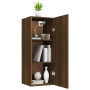 Brown oak plywood wall cabinet 34.5x34x90cm by vidaXL, Shelves and shelves - Ref: Foro24-817440, Price: 37,99 €, Discount: %