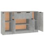 Aparadores 3 piezas madera contrachapada gris cemento de vidaXL, Aparadores - Ref: Foro24-3115831, Precio: 145,53 €, Descuent...