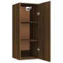 Brown oak plywood wall cabinet 34.5x34x90cm by vidaXL, Shelves and shelves - Ref: Foro24-817440, Price: 37,99 €, Discount: %