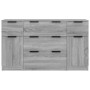 3-teiliges Sideboard-Set aus Sonoma-grauem Sperrholz von vidaXL, Sideboards - Ref: Foro24-3115826, Preis: 178,20 €, Rabatt: %