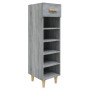 Mueble zapatero madera contrachapada gris Sonoma 30x35x105 cm de vidaXL, Zapateros y organizadores de calzado - Ref: Foro24-8...