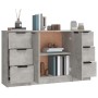 Sideboards 3 pieces cement gray plywood by vidaXL, Sideboards - Ref: Foro24-3115839, Price: 158,99 €, Discount: %