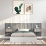 Sonoma gray plywood headboard with side tables by vidaXL, Headboards and footboards - Ref: Foro24-3115682, Price: 118,40 €, D...