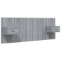 Sonoma gray plywood headboard with side tables by vidaXL, Headboards and footboards - Ref: Foro24-3115682, Price: 118,40 €, D...