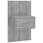 Sonoma gray plywood headboard with side tables by vidaXL, Headboards and footboards - Ref: Foro24-3115682, Price: 118,40 €, D...