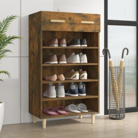 Smoked oak plywood shoe cabinet 60x35x105 cm by vidaXL, Shoe racks and shoe organizers - Ref: Foro24-817555, Price: 71,75 €, ...