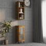 Wandschrank aus Holzwerkstoff, geräucherte Eiche, 34,5 x 32,5 x 90 cm von vidaXL, Regale und Regale - Ref: Foro24-817456, Pre...