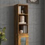 Wandschrank aus Holzwerkstoff, geräucherte Eiche, 34,5 x 32,5 x 90 cm von vidaXL, Regale und Regale - Ref: Foro24-817456, Pre...