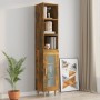 Wandschrank aus Holzwerkstoff, geräucherte Eiche, 34,5 x 32,5 x 90 cm von vidaXL, Regale und Regale - Ref: Foro24-817456, Pre...