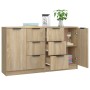 Aparadores 2 uds madera contrachapada roble Sonoma 60x30x70 cm de vidaXL, Aparadores - Ref: Foro24-3115790, Precio: 158,90 €,...